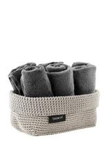Blomus - Crochet Rope Basket L - 20 X 12 X 9 Cm - Tela - Sand - Sandėliavimo krepšys - Smėlio