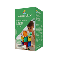 CLEVERCLIXX magnetinis konstruktorius Brick Tiles Pack Intense, 16 det., CC-1023