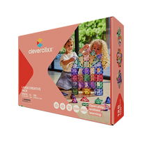 CLEVERCLIXX magnetinis konstruktorius Large Creative Pack Pastel, 125 det., CC-1005