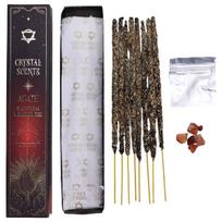 Šafrano Aromato Natūralūs smilkalai su Agato kristalais Crystal Scents