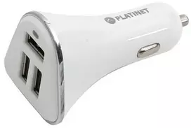 Kilimėlis Platinet automobilinis pakrovėjas + laidas 3xUSB 5200mA, baltas (43722)