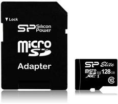 Silicon Power atminties kortelė Micro SDXC 128GB Elite UHS-I Class 10+ adapteris