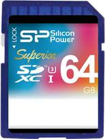 Silicon Power atminties kortelė SDXC 64GB Superior UHS-I U3