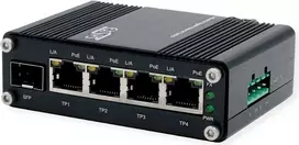 Valdomas Ethernet PoE+ jungiklis Exsys EX-62020POE-SFP — 4x 10/100/1000Tx, 1x 100/1000Fx SFP