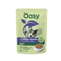 Oasy Strips in Gravy suaugusiems šunims kalakutiena su daržovėmis 100 g