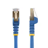 StarTech.com 7,5 m CAT6a Ethernet kabelis – 10 Gigabit ekranuotas RJ45 100W PoE jungiamasis laidas – 10GbE STP tinklo laidas su įtempimo mažinimu – mėlynas, individualiai išbandytas / laidų UL sertifikuotas / TIA