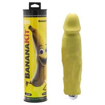 Banano rinkinys - penio kopijavimo komplektas su vibratoriumi - šviečiantis (geltonas)