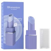 Womanizer Beauty - lūpdažio formos oro bangų klitorinis stimuliatorius (violetinis)