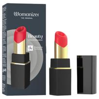 Womanizer Beauty - lūpdažio formos oro bangų klitorinis stimuliatorius (juodas)