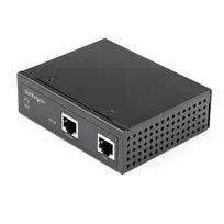 StarTech.com Pramoninis Gigabit PoE įpurškiklis – didelės spartos / didelės galios 90 W – 802.3bt PoE++ 52V–56V DC DIN bėgelis UPoE/Ultra Power Over Ethernet įpurškiklio adapteris –40°C iki +75°C atšiaurioms sąlygoms