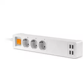 Platinet PLATINET SMART MAITINIMO STRITAS 1.8M GERMAN TYPE 16A 4xUSB-A / 5A TUYA APP [45507]