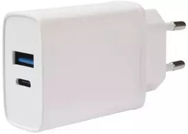 Kilimėlis Vivanco įkroviklis USB-A/USB-C PD3 20W, baltas (62401)