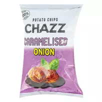 Bulvių traškučiai karamelizuotų svogūnų skonio CHAZZ, 130 g.