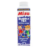 Jogurto gėrimas MIAU su miško uogomis ir "Bubble tea" burbuliukais 1,3% 500g