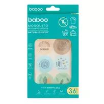 BABOO NaturalShield lipdukai nuo uodų, 36 vnt