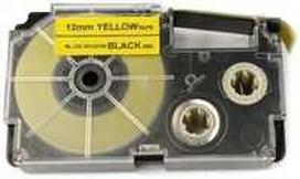 Xerox Compatible Casio XR-12YW1 juostelė, 12mm x 8m, juoda nadruk / geltona owanie - ALLPRINT (500L00069)
