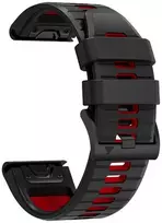 Tech-Protect laikrodžio apyrankė IconBand Pro Garmin fenix 3/5X/3HR/5X Plus/6X/6X Pro/7X, juoda/raudona