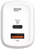 Silicon Power pakrovėjas USB-C/USB QM25 30W, baltas