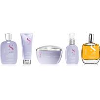 Alfaparf Milano Semi di Lino Smooth Smoothing Kit rinkinys nepaklusniems, šiauštis linkusiems plaukams