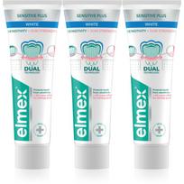 Elmex Sensitivity + Gum Strenght Whitening dantų pasta jautriems dantims 3x75 ml