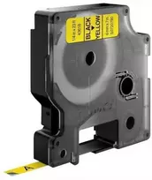 Dymo label spausdintuvas tape D1 6mmx7m, juodas/yellow