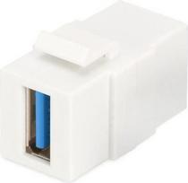 Digitus Keystone USB 3.0 module, connector for sockets and empty panels, female/female, white (DN