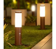 Brilagi - Lauko lempa su judesio jutikliu NOVA 1xE27/15W/230V 40 cm IP44 ruda