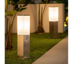 Brilagi - Lauko šviestuvas su jutikliu NOVA 1xE27/15W/230V 40 cm IP44 matinis chromas