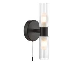 Där Lighting BOL0922 - Vonios kambario sieninis šviestuvas BOLTON 2xG9/5W/230V IP44 juoda