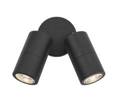 Där Lighting ORT0922 - LED lauko sieninis akcentinis šviestuvas ORTEGA 2xGU10/5W/230V IP65 juodas