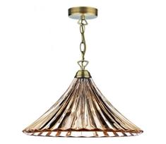 Där Lighting ARD866 -Liustra ant grandinės ARDECHE 1xE27/60W/230V žalvaris/dūminė ruda