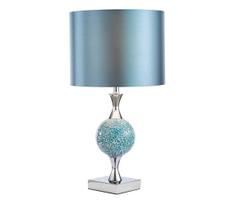 Där Lighting ELS4223 - Stalinė lempa ELSA 1xE27/40W/230V mėlyna/blizgus chromas