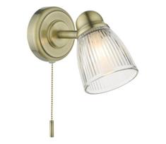 Där Lighting CED0775 - vonios kambario sieninis šviestuvas CEDRIC 1xG9/25W/230V IP44 žalvaris