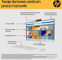 Hewlett-Packard HP 27-cr0232nw AMD Ryzen™ 5 7520U 68.6 cm (27") 1920 x 1080 px All-in-One PC 16GB LPDDR5-SDRAM 512GB SSD Windows 11 Home Wi-Fi 6 (802.11ax) White