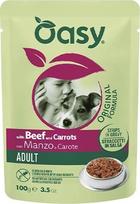 Oasy Strips in Gravy Adult with Beef and carrots - wet dog food - 100g
