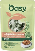 Oasy Strips in Gravy Adult with Salmon and potatoes - wet dog food - 100g