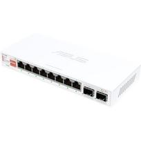 Asus QG-U1080, 8-portų 2,5G ir 2-portų 10G SFP+ nepavaldomas komutatorius, 8 x 2,5GBase-T + 2 x 10G SFP+, baltas, srauto valdymas