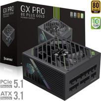 Gamemax maitinimo šaltinis GX PRO 1250G, 1250 W, Auksinis, Pilnai modulinis, 135 mm ventiliatorius, 80 PLUS Auksinis
