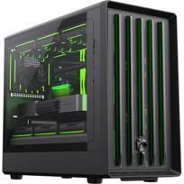 Gamemax Korpus CLAW 360 BK, M-ATX, 4, 1 x USB 3.0, 1 x USB-C, 1 x ausinės, palaiko 120 mm radiatorių gale