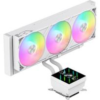 Gamemax procesoriaus skysčio aušintuvas GLACIER 360 LCD WH, 85.82 cfm, TDP iki 330W, ARGB ventiliatorius, 800-2000 rpm