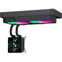 Gamemax procesoriaus skysčio aušintuvas GLACIER 240 LCD BK, 240mm, 85.82 cfm, TDP iki 280W, ARGB ventiliatorius
