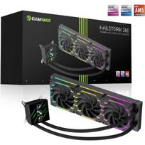 Gamemax procesoriaus skysčio aušintuvas HAILSTORM 360 LCD BK, 66.89 cfm, TDP iki 330W, ARGB ventiliatorius, 800-2000 rpm