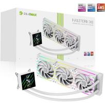 Gamemax procesoriaus skysčio aušintuvas HAILSTORM 360 LCD WH, 66.89 cfm, TDP iki 330W, ARGB ventiliatorius, 800-2000 rpm