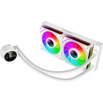 Gamemax procesoriaus skysčių aušintuvas ICEBURG 240 DIGITAL WH, 58.8 cfm, 800-1800 rpm, TDP iki 245W, 4-pin PWM, keraminis guolis
