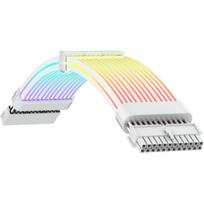 Gamemax maitinimo kabelio prailginimas MB 24PIN-W, 0.24m, 24-pin jungtis, 7A, RGB LED apšvietimas