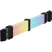 Gamemax maitinimo kabelio prailginimas VGA/CPU 2x8PIN-B, 30cm, 7A, 2x8 pin jungtis, RGB LED apšvietimas