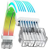 Gamemax maitinimo kabelio prailginimas VGA/CPU 2x8PIN-W, 30cm, 7A, 2x8 kontaktų jungtis, RGB LED apšvietimas
