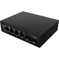 Lanberg Jungiklis 4 prievadai ILGE-4P-2S-90, 3x10/100/1000 PoE+, 1x10/100/1000 PoE++, 2x1000Base-X SFP, 90W, 12Gbps