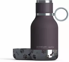 Asobu - Dog Bowl - Tritan butelis su šuns dubenėliu 1,5 litro bordo raudona