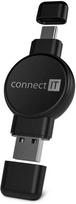 „CONNECT IT WatchTravelCharge“ belaidis įkroviklis, skirtas „Apple“ ir „Samsung Watch“, juodas
